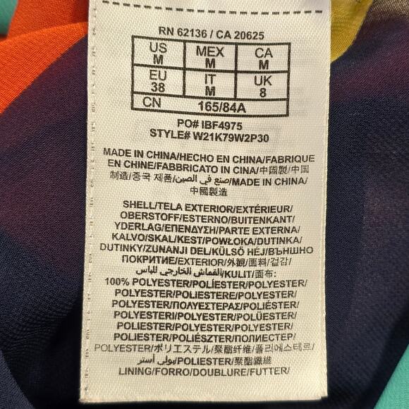 Guess Side Slit Sleeveless Maxi Dress Women Size Medium Vibrant Multicolor Scoop - Picture 14 of 15